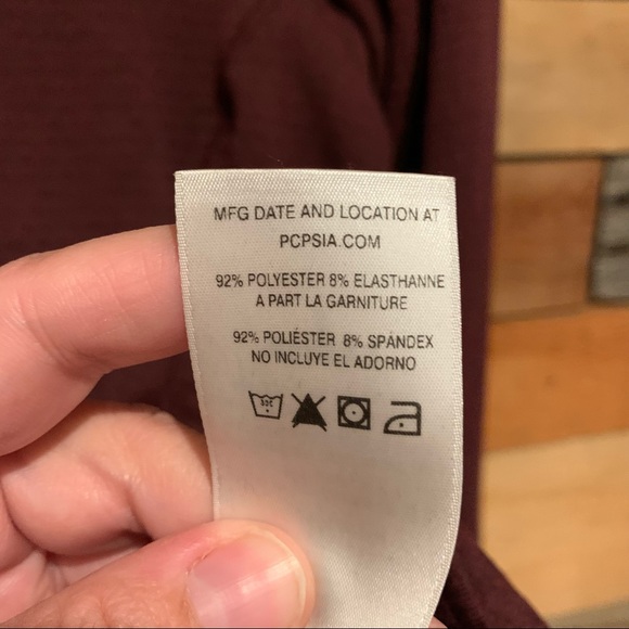 Patagonia Capilene® Midweight Crew Base Layer Long Sleeve Maroon Size S - Picture 12 of 13